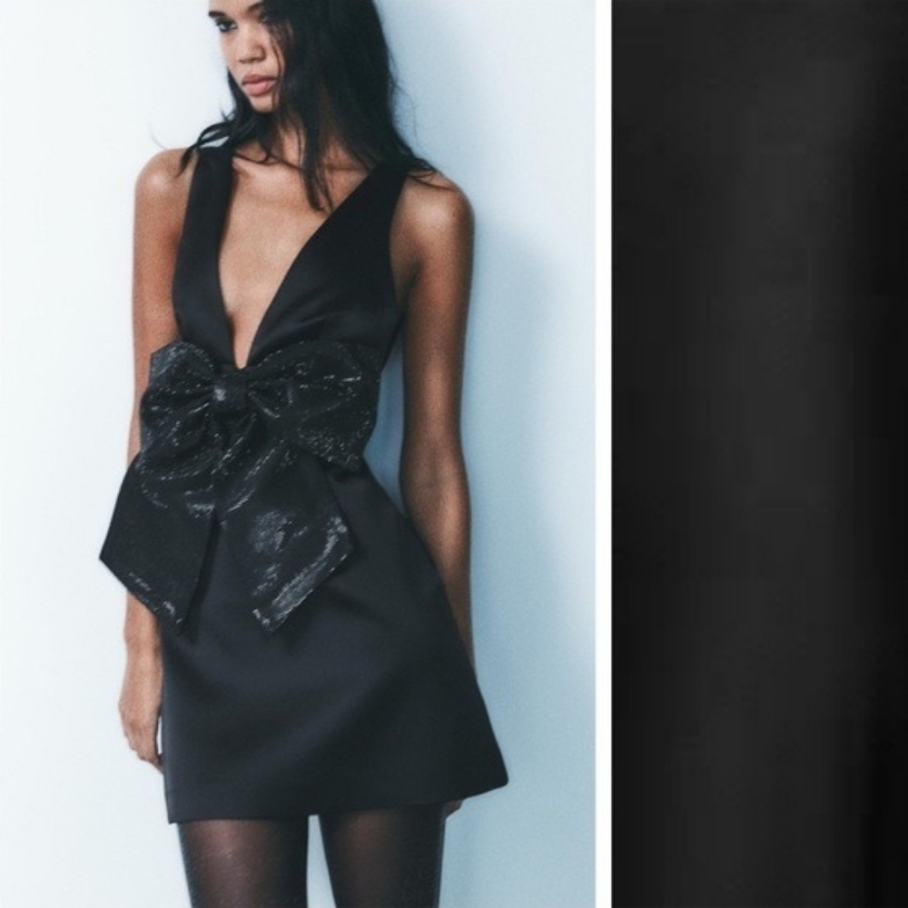 NWT Zara Mini Bow Dress Sz M